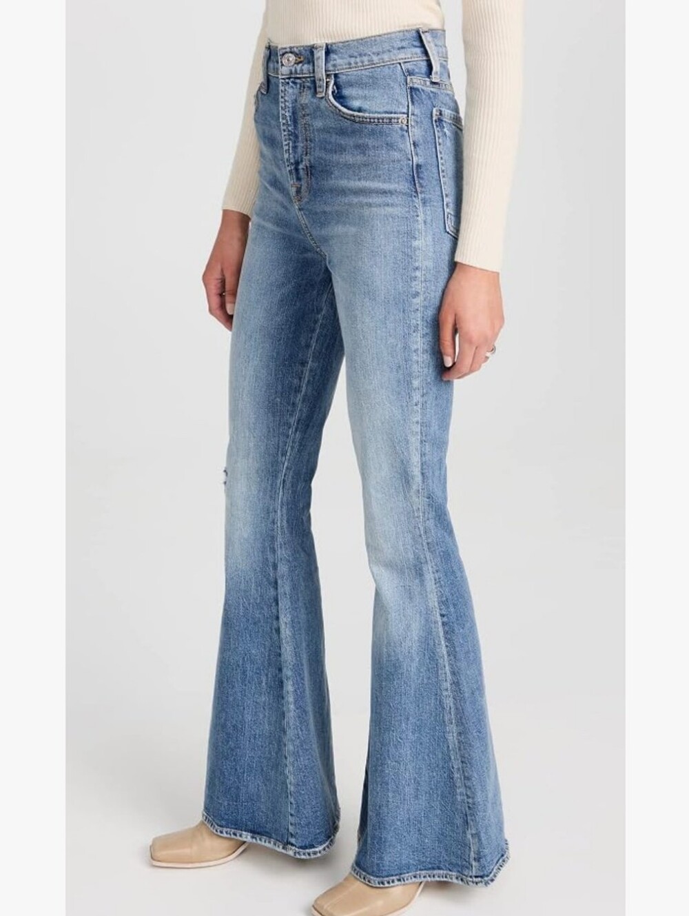 7 For All Mankind Light Blue Flare Jeans